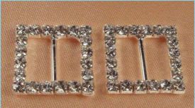 Decorative Diamante Square Shape Buckle, Various Size & Pk, some On sale, 50% off, min. 3pks, price from