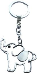 Chrome Elephant Keyring,  min. 3pcs