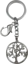 Diamante Life Tree Keyring Silver Color, On Sale, 40% off, min 3pcs