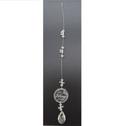 Elegant Glass Suncatcher Engraved with 'Believe', On Sale, 50% off, min 3pcs