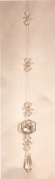Metal Polygon Design Suncatcher with Clear Stone, 30% off, min 3pcs