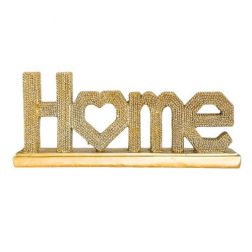 Silver Freestanding Polyresin “Home” Decorative Sign for Stylish Home Décor, 22.5x3.5x9.5cm, Sparkle and Shine Sale, 30% Off